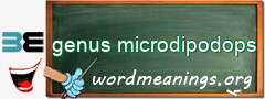 WordMeaning blackboard for genus microdipodops